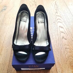 Stuart Weitzman Black open toe pumps Size 5.5